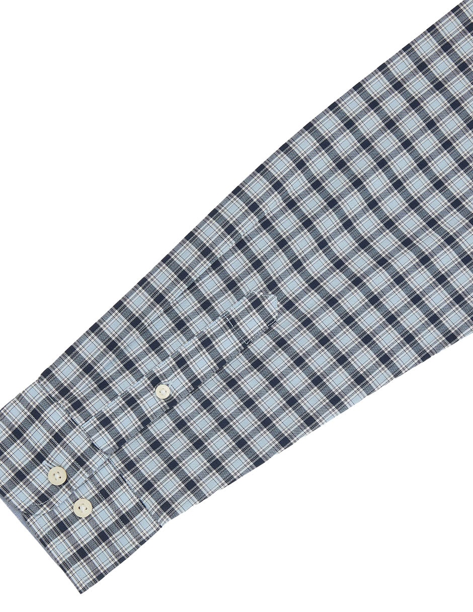 Camisa casual Nautica de algodón manga larga para hombre