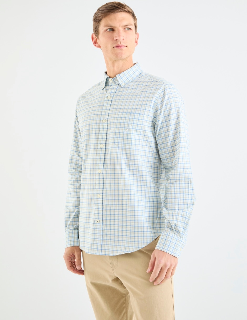 Camisa casual de algodón manga larga para hombre 2