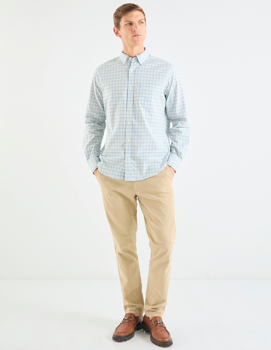 Camisa casual de algodón manga larga para hombre 3