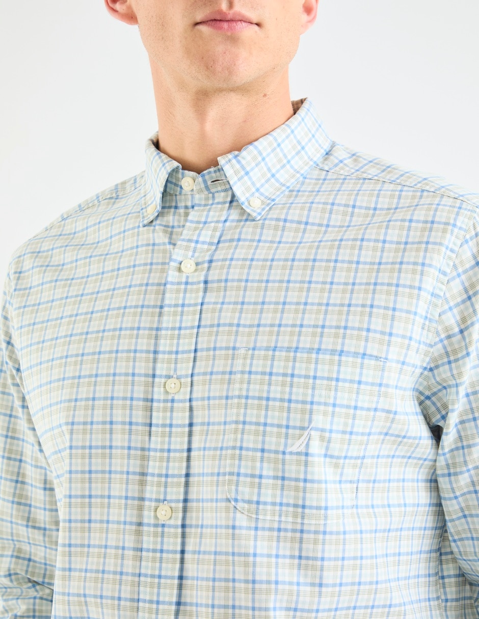 Camisa casual de algodón manga larga para hombre 5