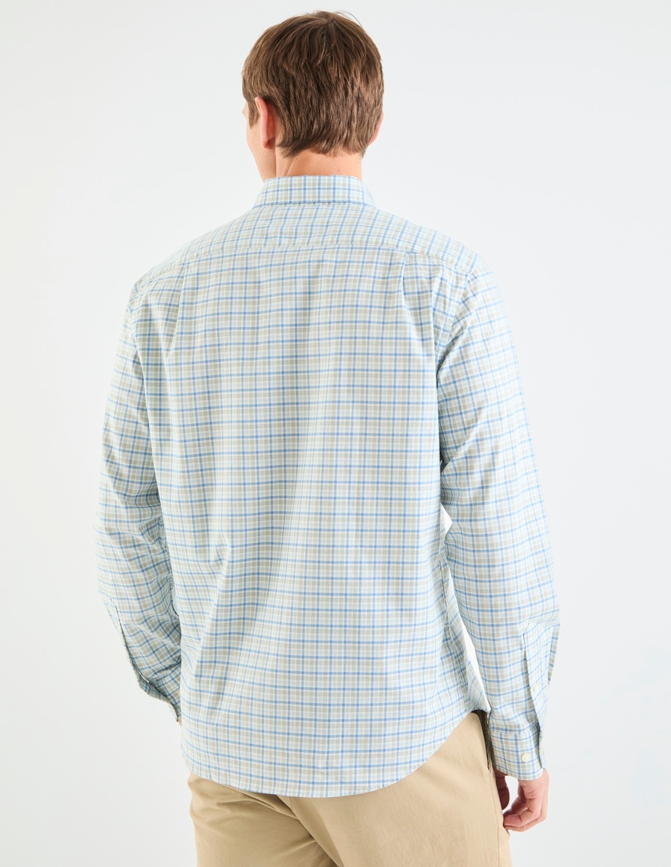 Camisa casual de algodón manga larga para hombre 6