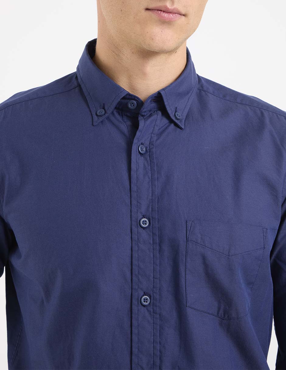 Camisa casual Scappino de algodón manga larga para hombre