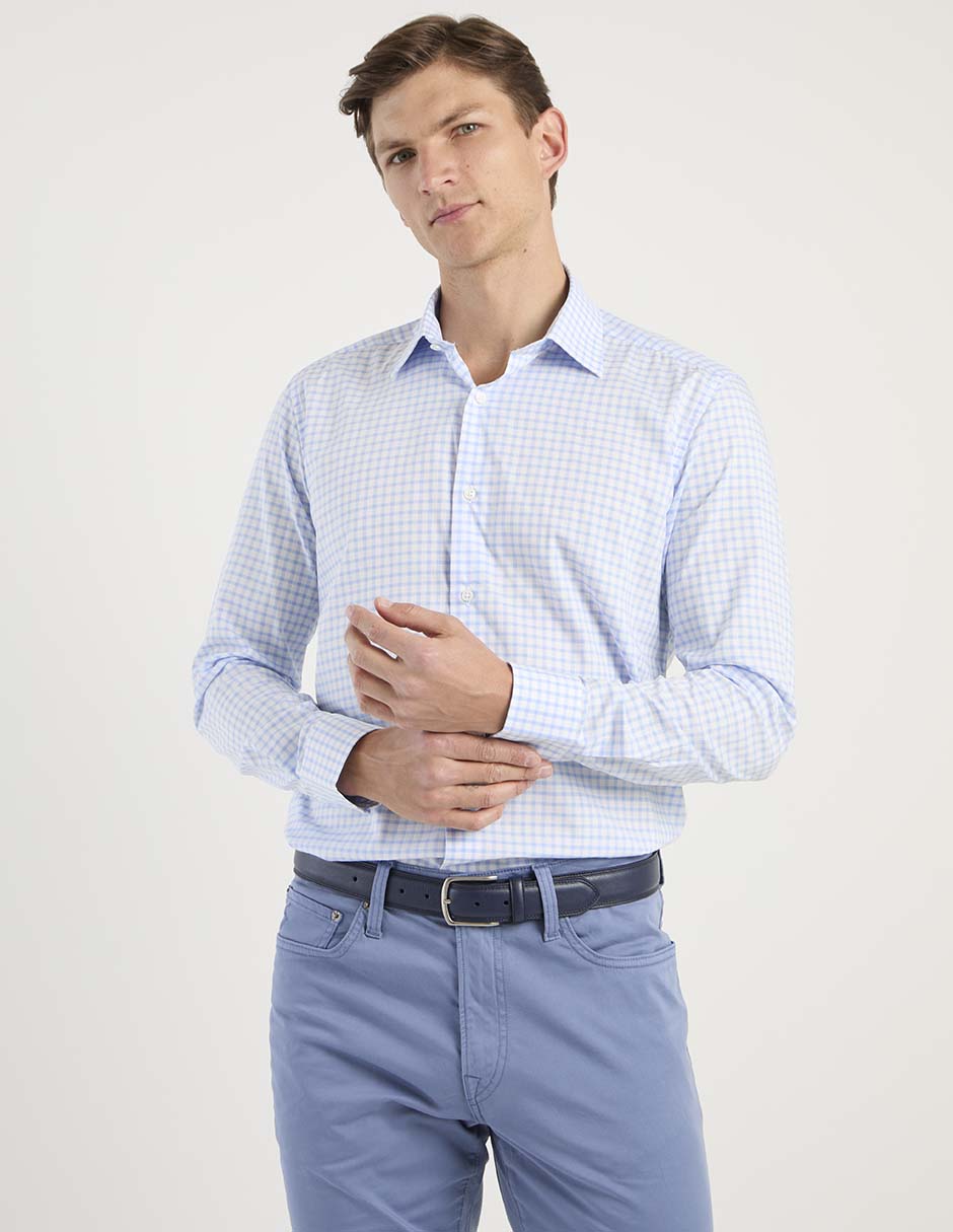 Camisa de vestir Scappino de algodón manga larga para hombre