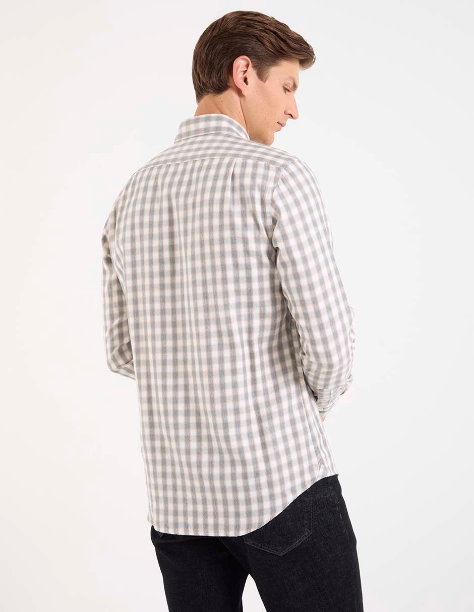 Camisa casual de algodón manga larga para hombre 5