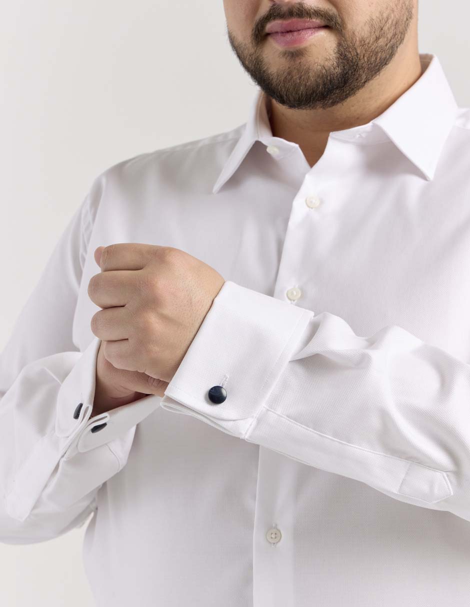 Camisa de vestir de algodón manga larga para hombre 7