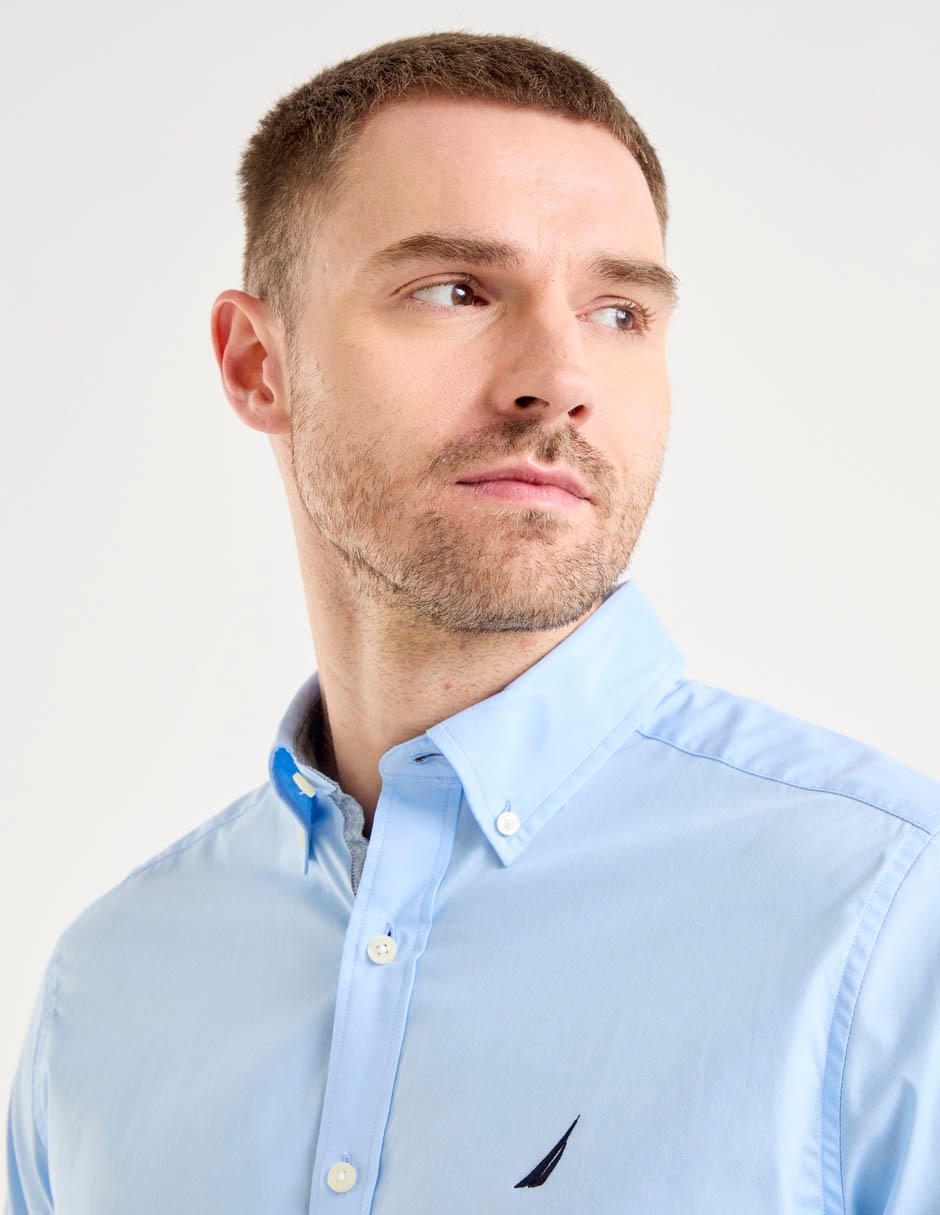 Camisa casual de algodón manga larga para hombre 4