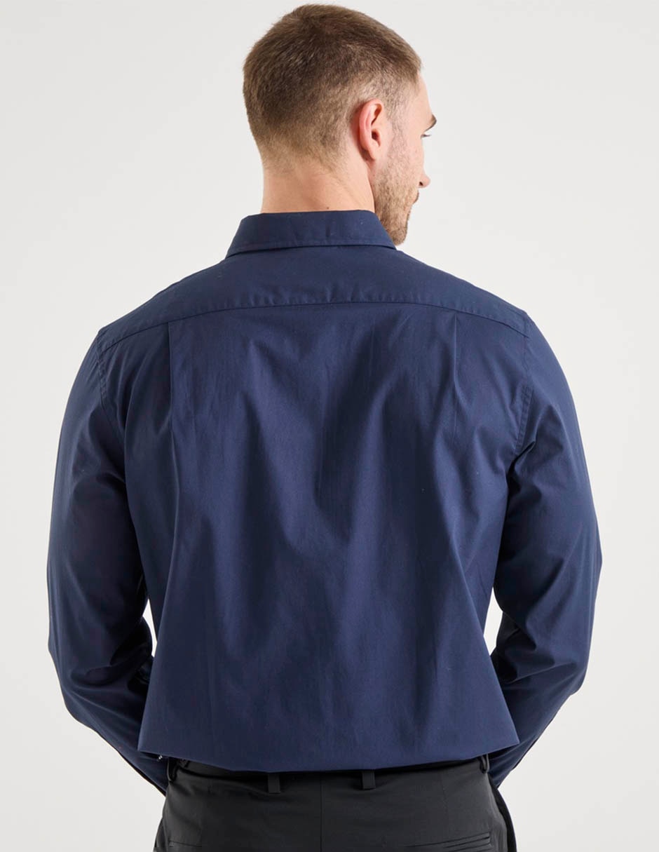 Camisa casual Nautica de algodón manga larga para hombre