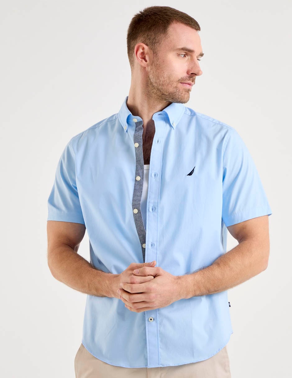 Camisa casual de algodón manga corta para hombre Camisa casual de algodón manga corta para hombre