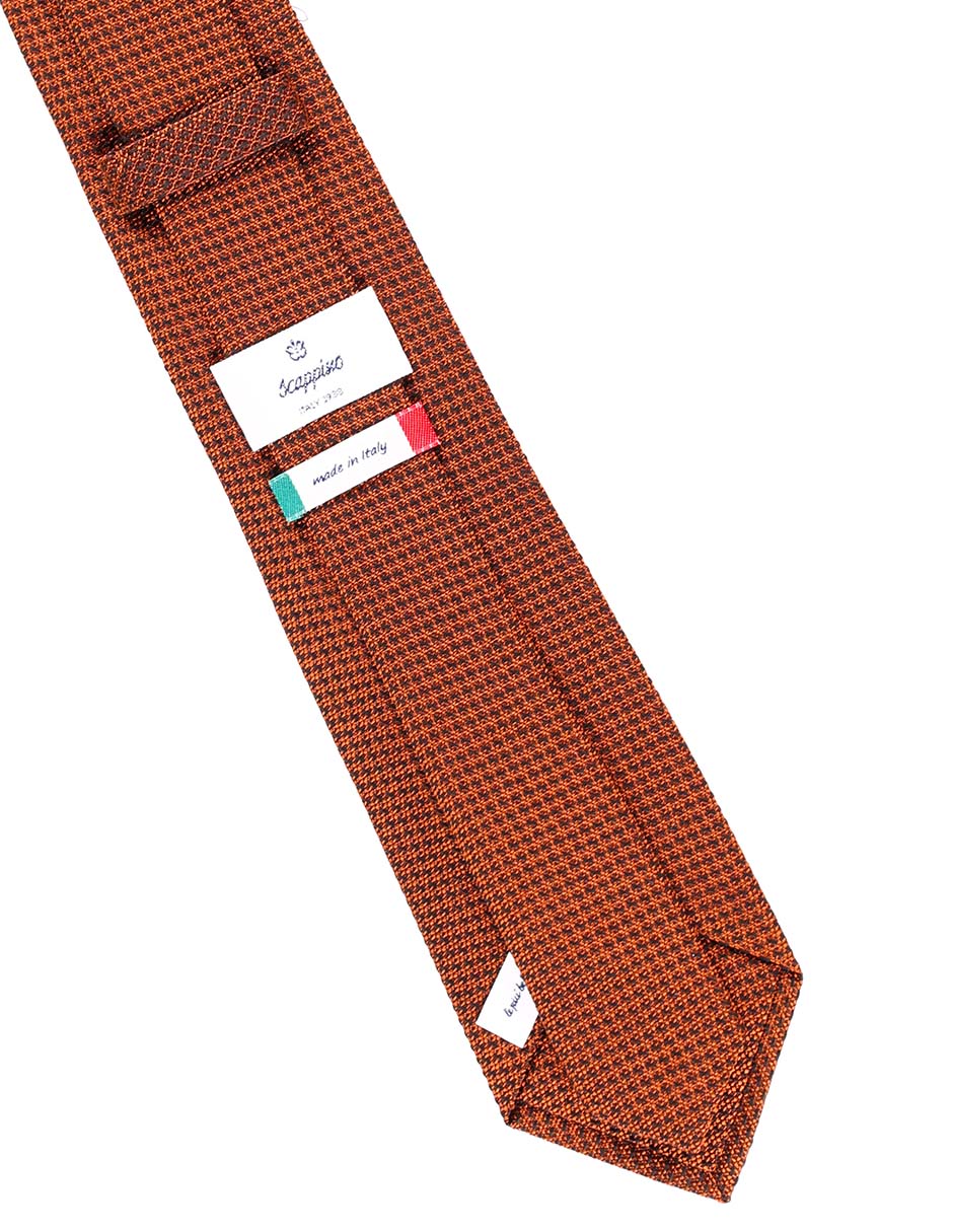 Corbata Scappino regular de seda estampado microprint para hombre