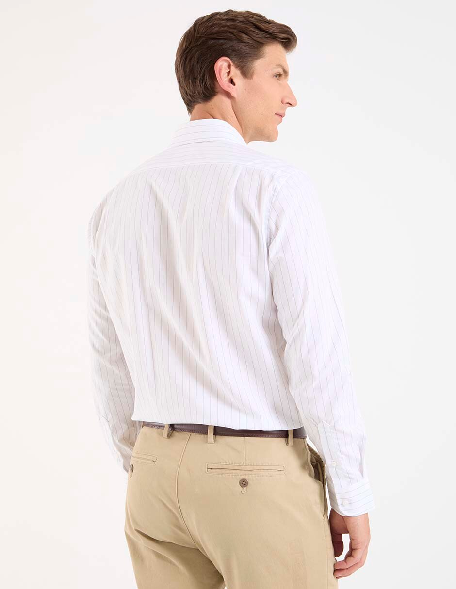 Camisa de vestir de algodón manga larga para hombre 5