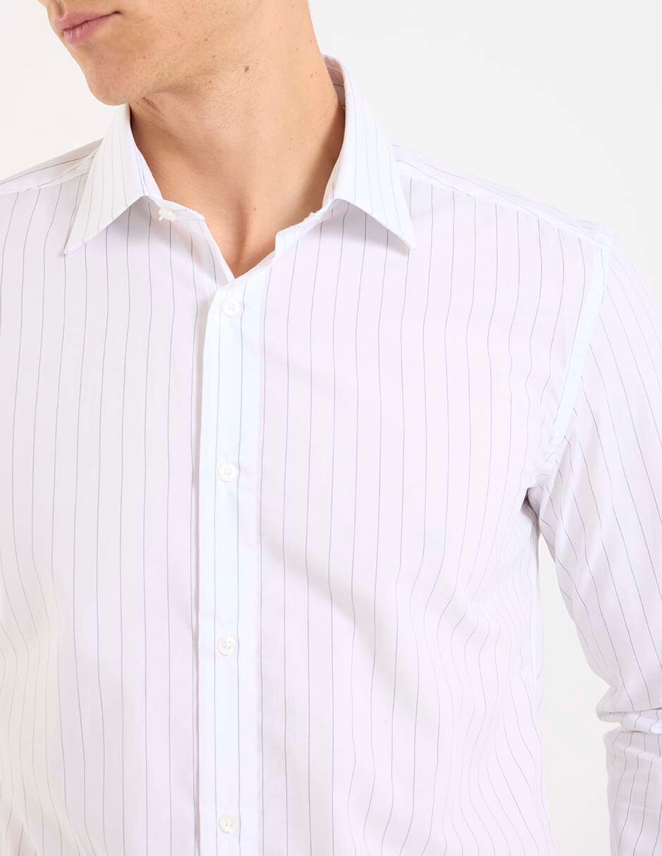 Camisa de vestir de algodón manga larga para hombre 7