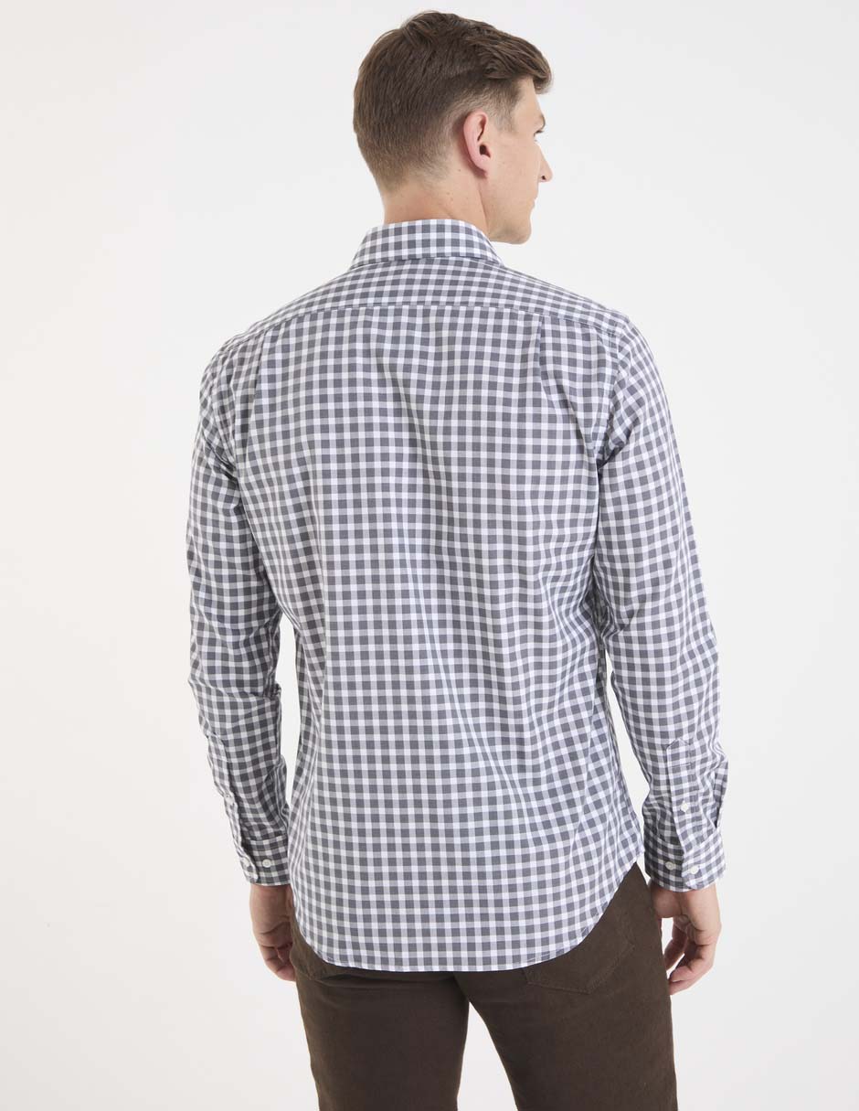 "camisa/sobrecamisa" formal "de" (si aplica) algodón "manga" larga "para hombre" 5