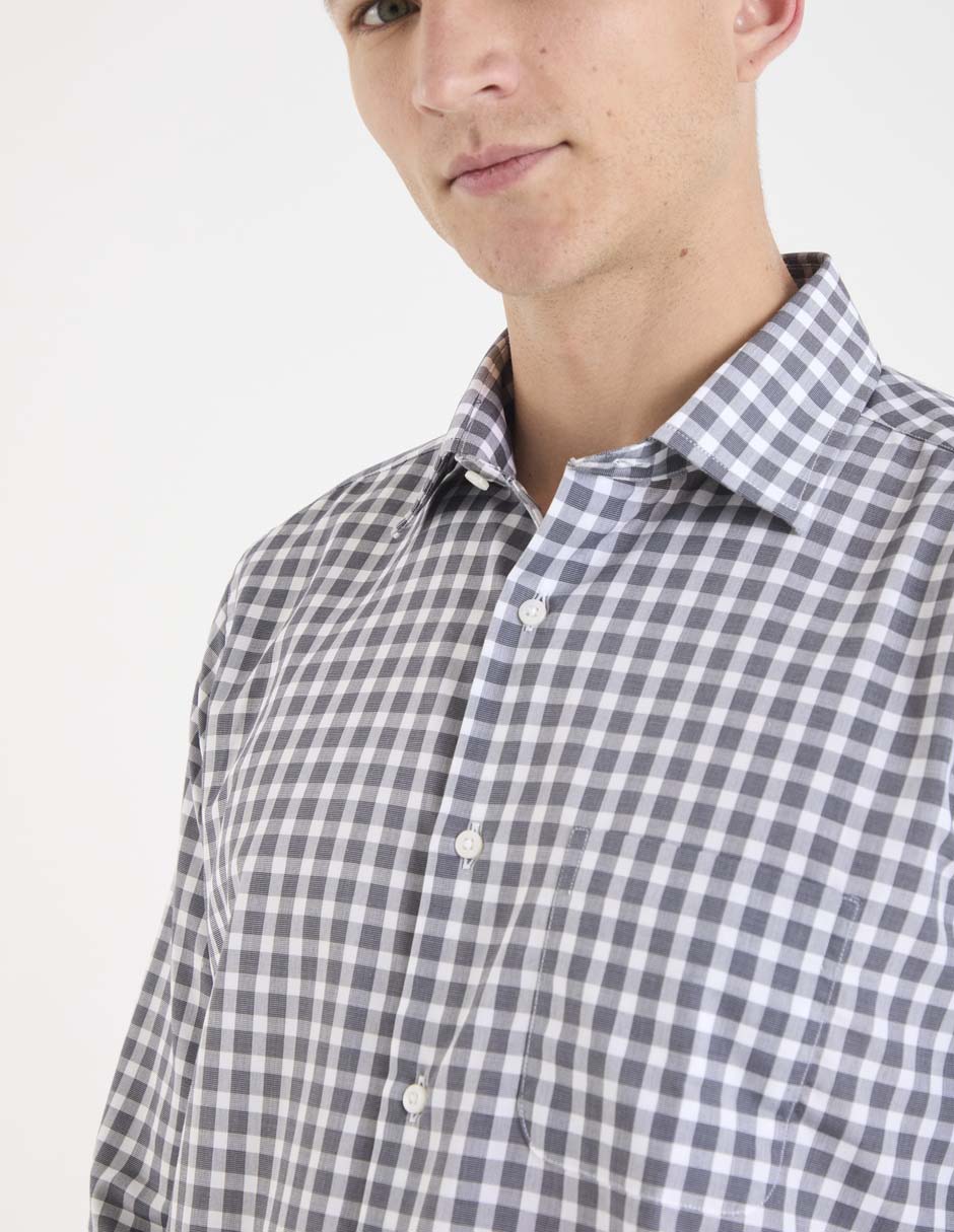 "camisa/sobrecamisa" formal "de" (si aplica) algodón "manga" larga "para hombre" 7