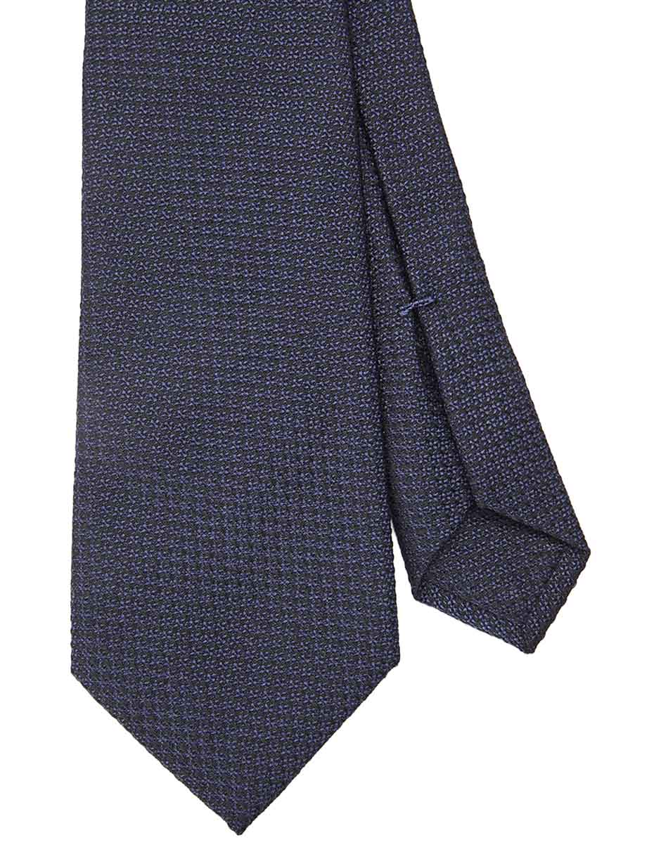 Corbata regular de seda estampado microprint para hombre