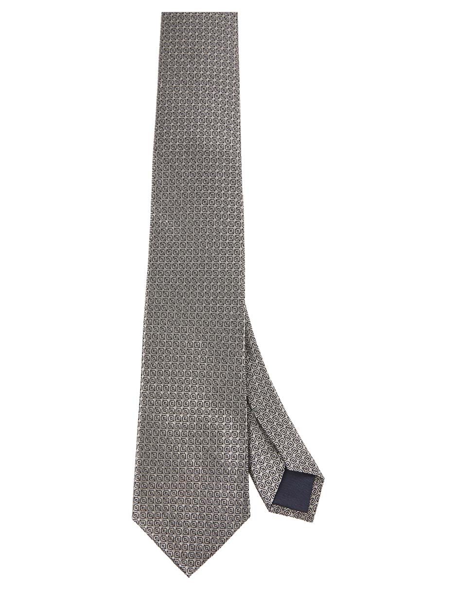 Corbata Scappino regular de seda estampado lunares para hombre