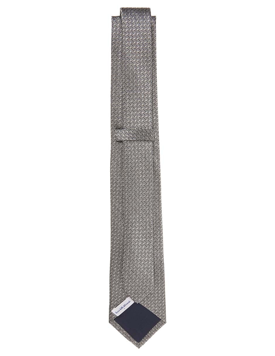 Corbata Scappino regular de seda estampado lunares para hombre