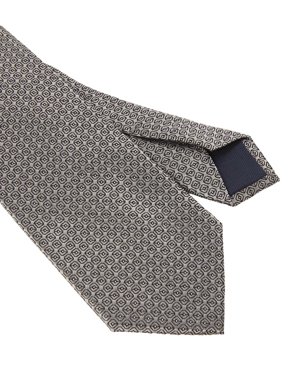 Corbata Scappino regular de seda estampado lunares para hombre
