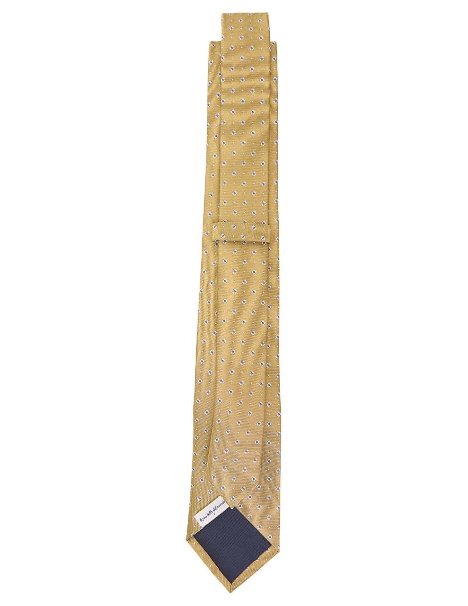 Corbata regular de seda estampado floral para hombre 2