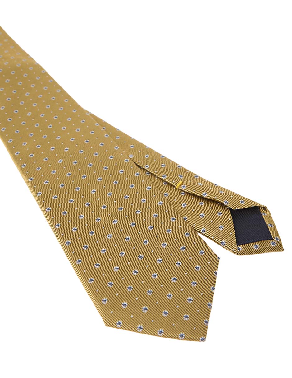 Corbata regular de seda estampado floral para hombre 3