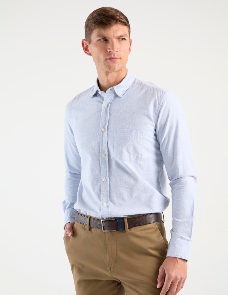 Camisa casual Scappino de algodón manga larga para hombre