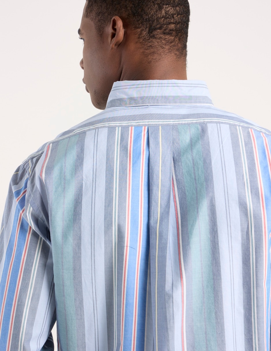 Camisa casual de algodón manga larga para hombre 10