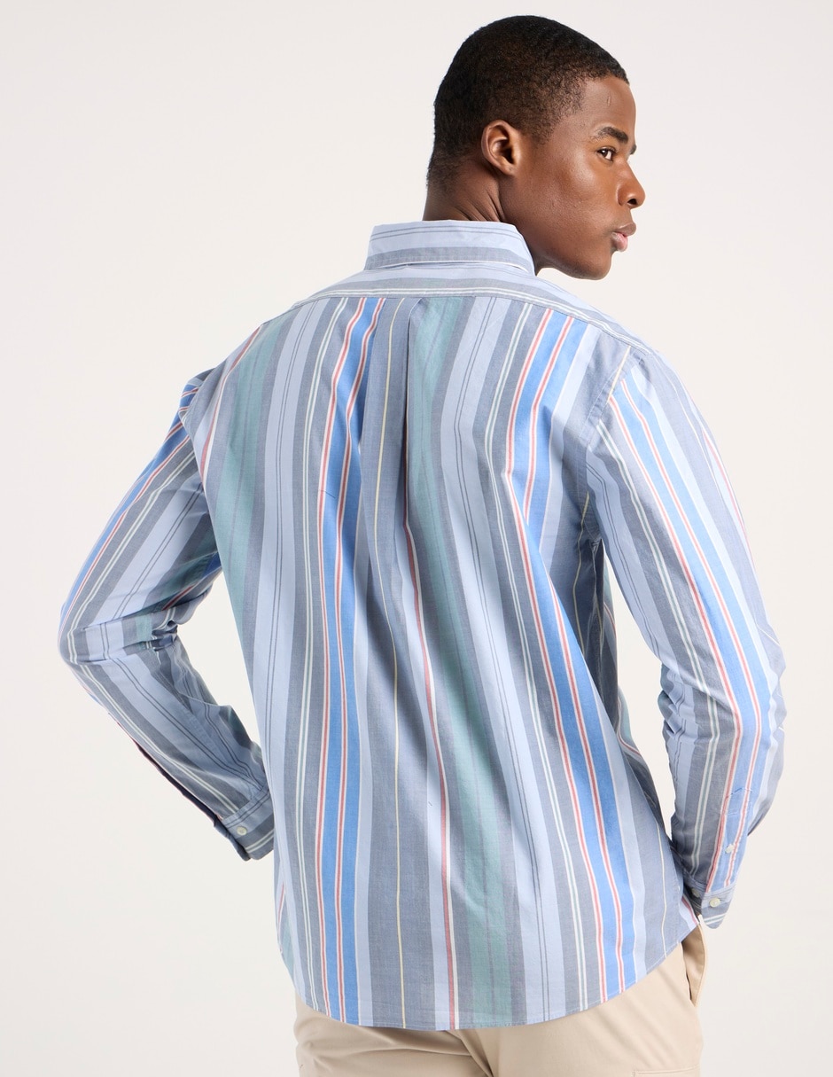 Camisa casual de algodón manga larga para hombre 11