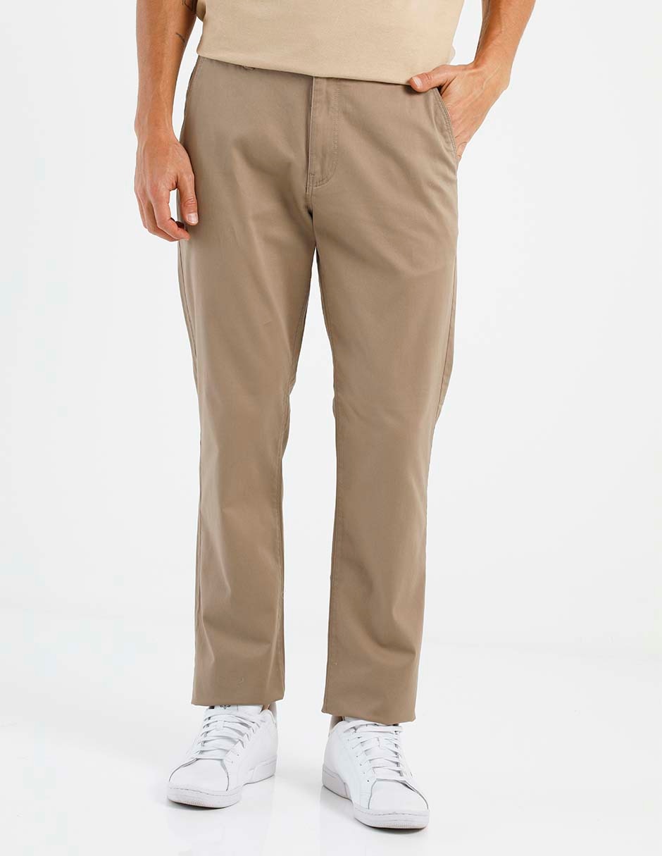 Pantalón chino regular de algodón para hombre 1
