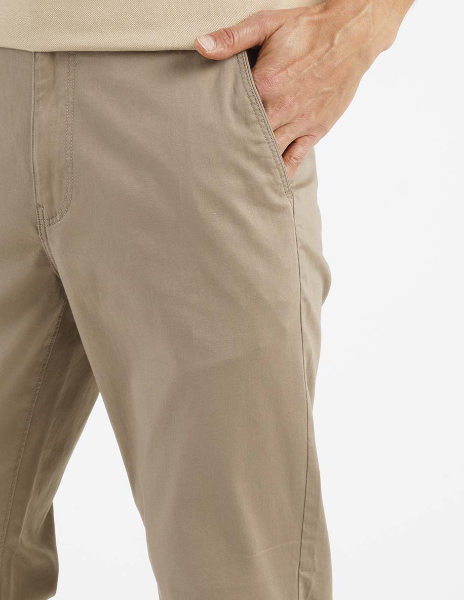 Pantalón chino regular de algodón para hombre 2