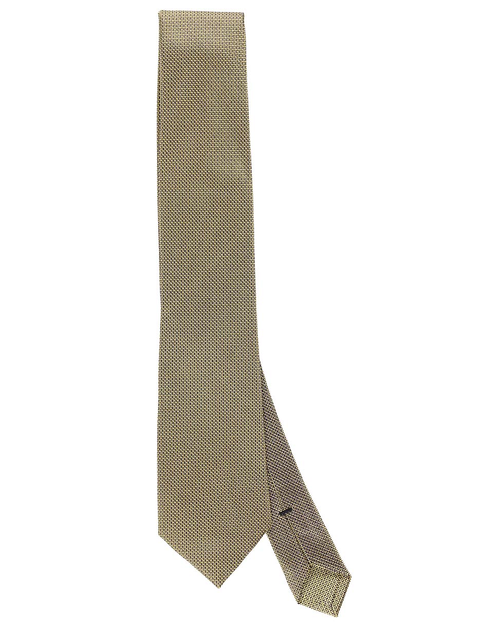 Corbata Scappino regular de seda estampado microprint para hombre