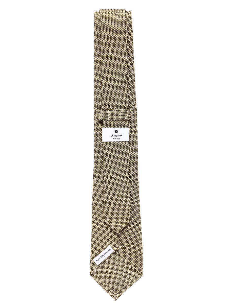Corbata Scappino regular de seda estampado microprint para hombre