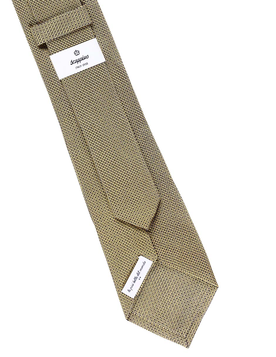 Corbata Scappino regular de seda estampado microprint para hombre