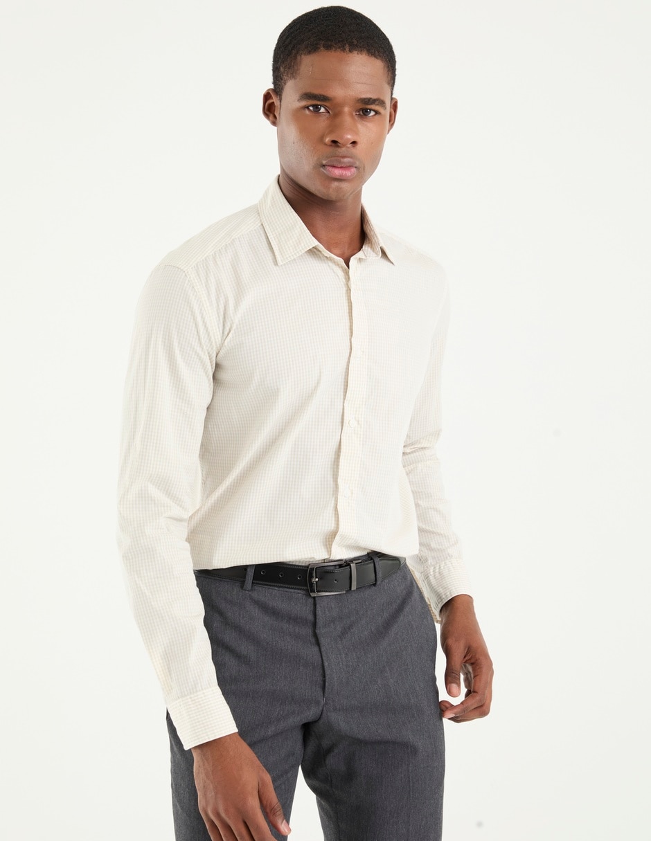 Camisa casual de algodón manga larga para hombre Camisa casual de algodón manga larga para hombre