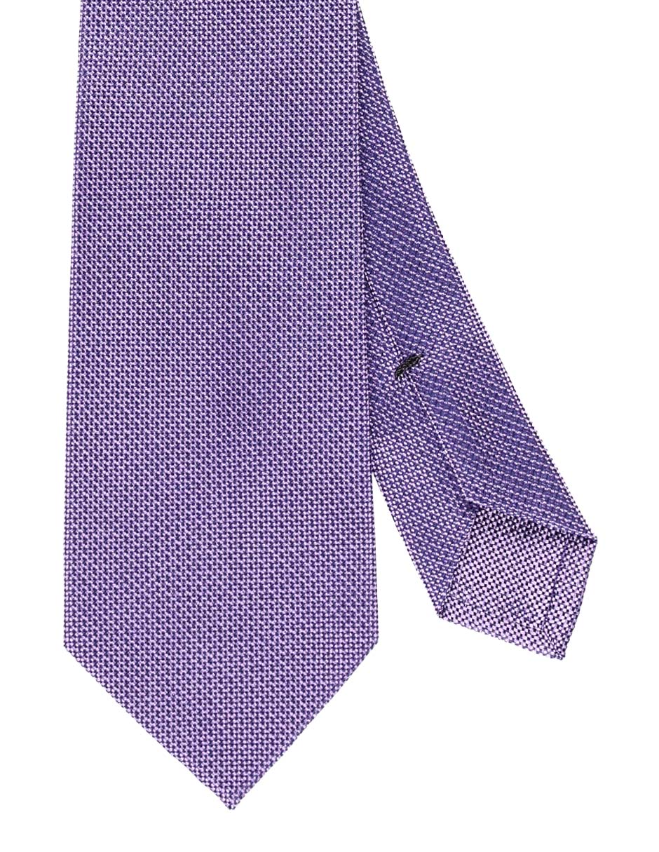 Corbata regular de seda estampado microprint para hombre