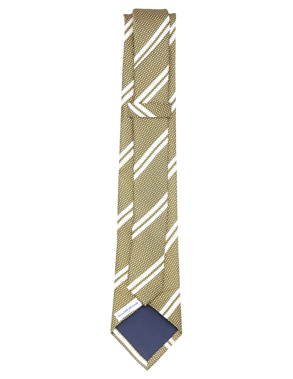 Corbata Scappino regular de seda estampado a rayas para hombre