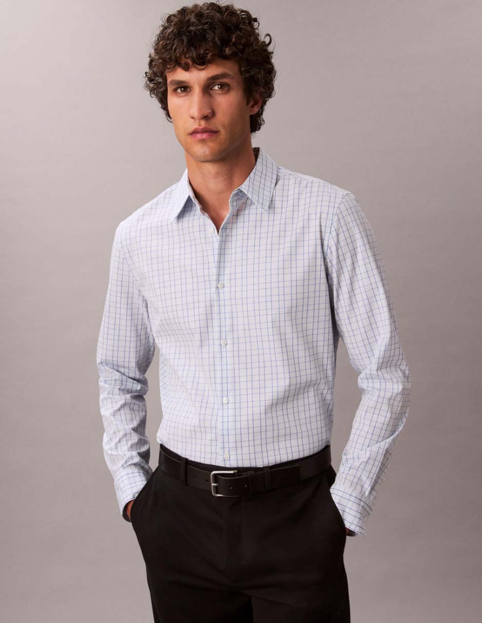 Camisa casual Calvin Klein de algodón manga larga para hombre Camisa casual Calvin Klein de algodón manga larga para hombre