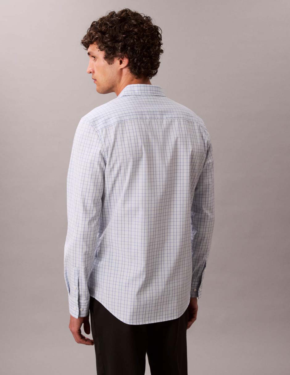 Camisa casual Calvin Klein de algodón manga larga para hombre 2