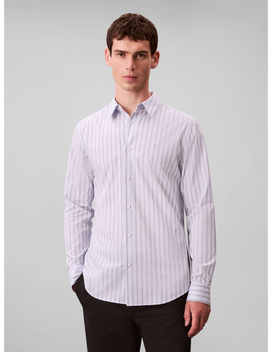Camisa casual Calvin Klein de algodón manga larga para hombre