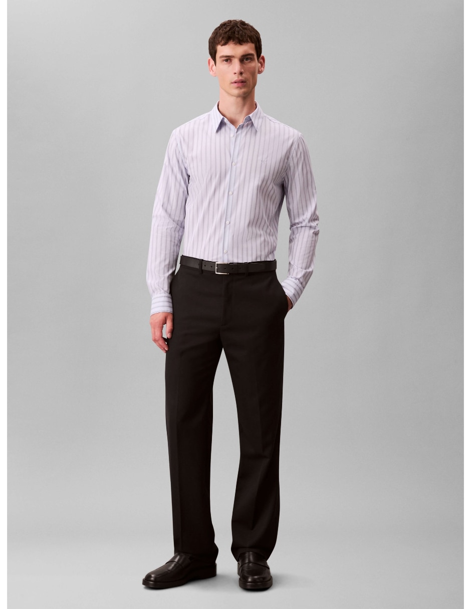 Camisa casual Calvin Klein de algodón manga larga para hombre