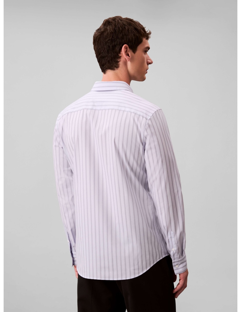 Camisa casual Calvin Klein de algodón manga larga para hombre
