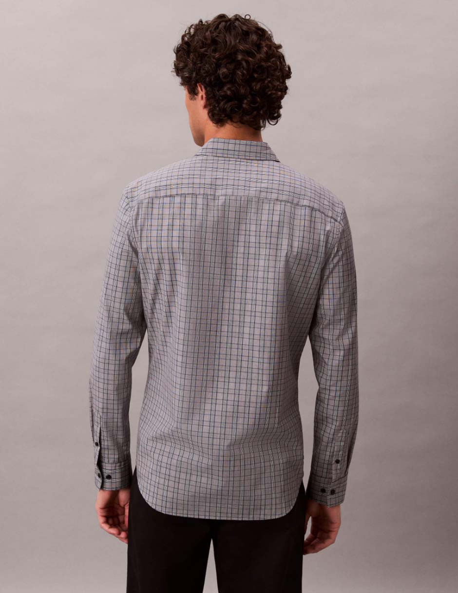 Camisa casual de algodón manga larga para hombre 6