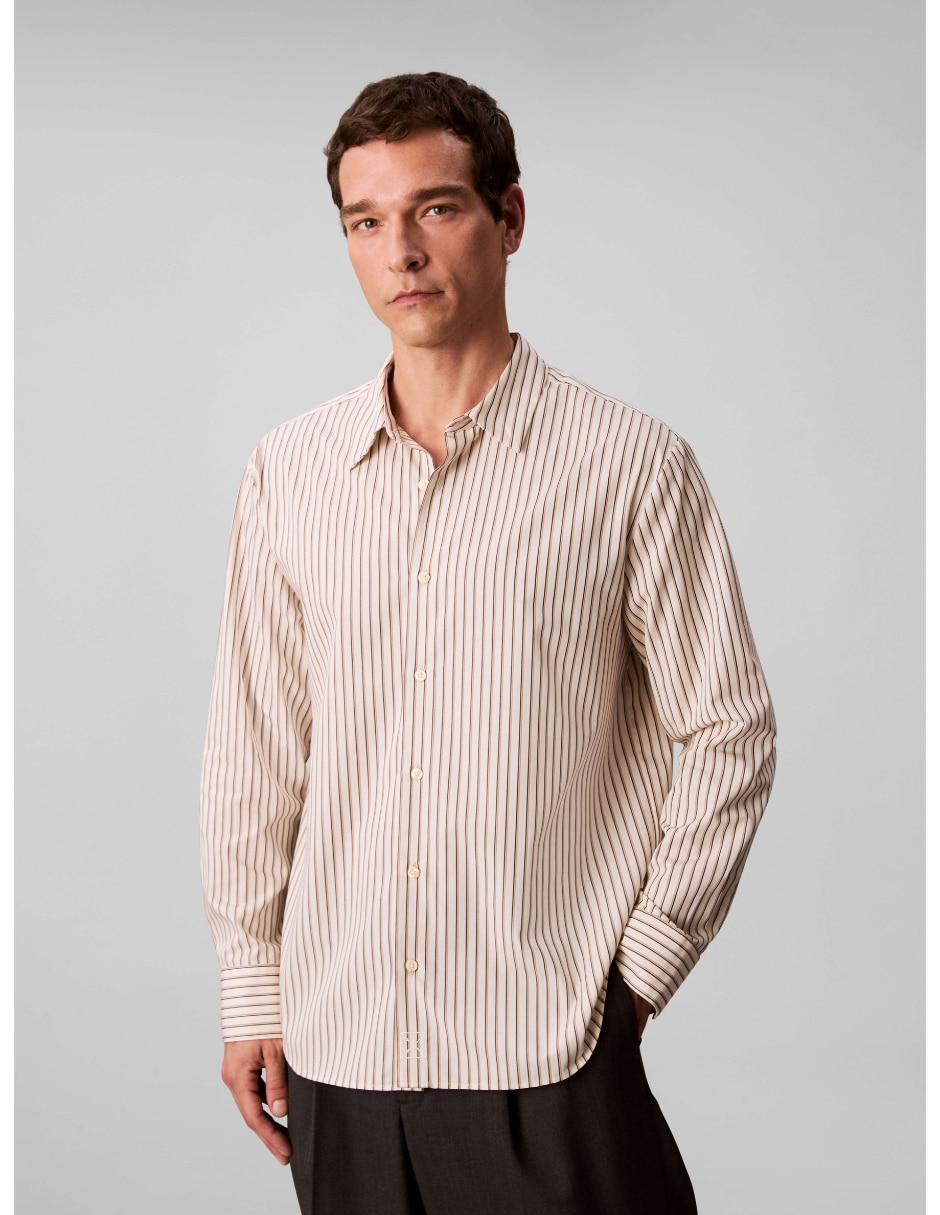 Camisa casual de algodón manga larga para hombre 1