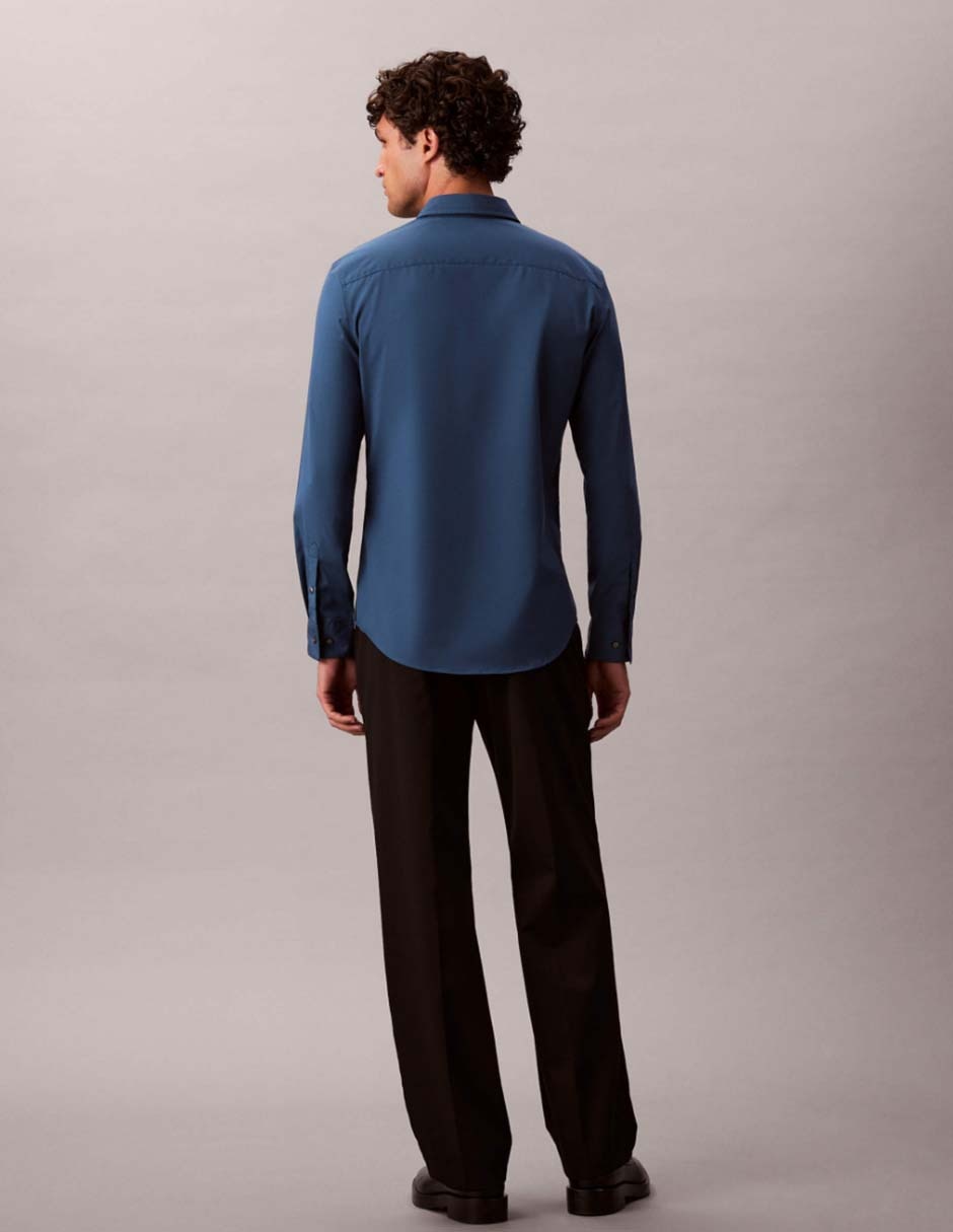 Camisa casual Calvin Klein de algodón manga larga para hombre