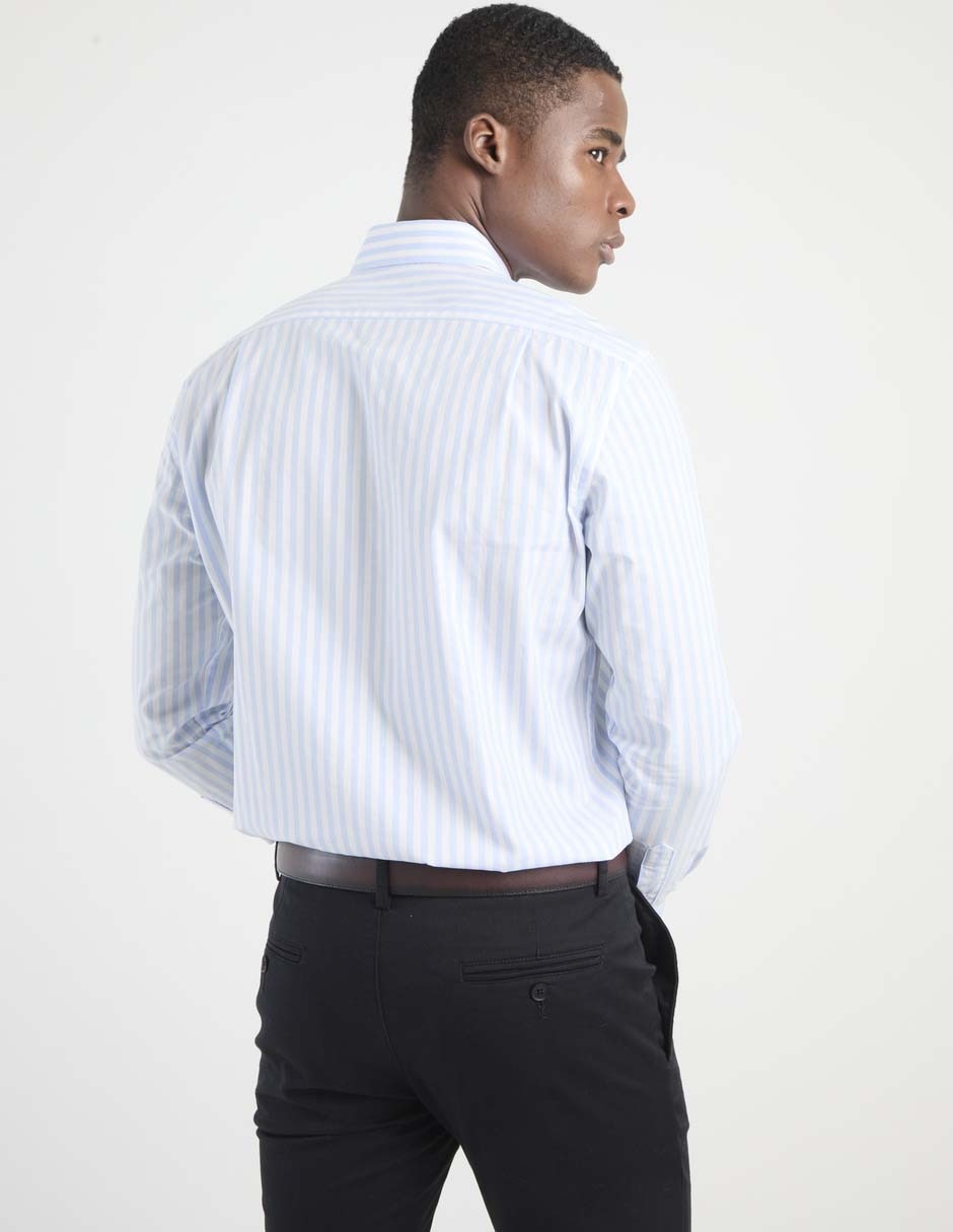 Camisa formal de algodón manga larga para hombre 4