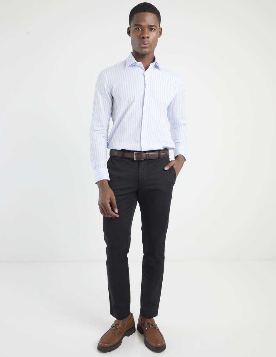 Camisa formal de algodón manga larga para hombre 3