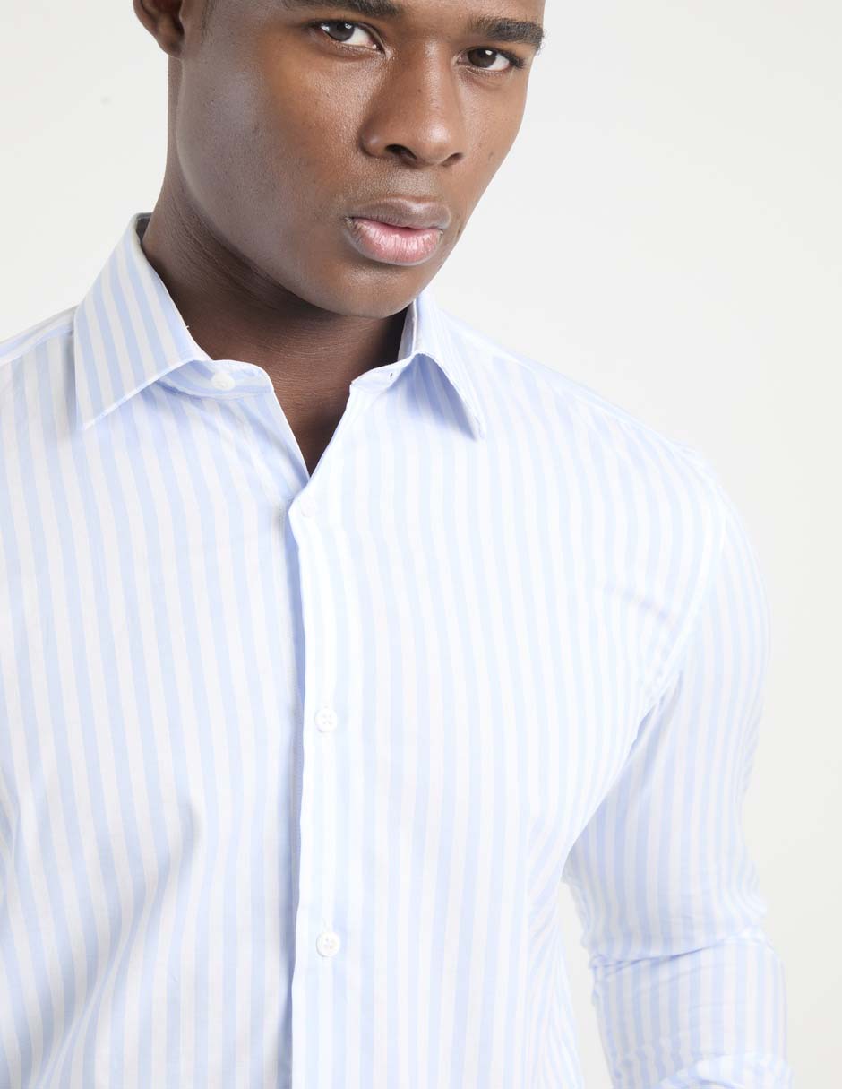 Camisa formal de algodón manga larga para hombre 2