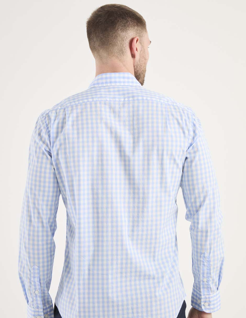 Camisa casual de algodón manga larga para hombre 2