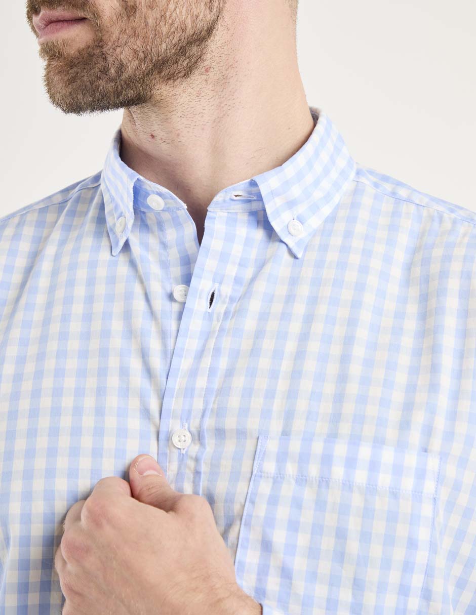 Camisa casual de algodón manga larga para hombre 4