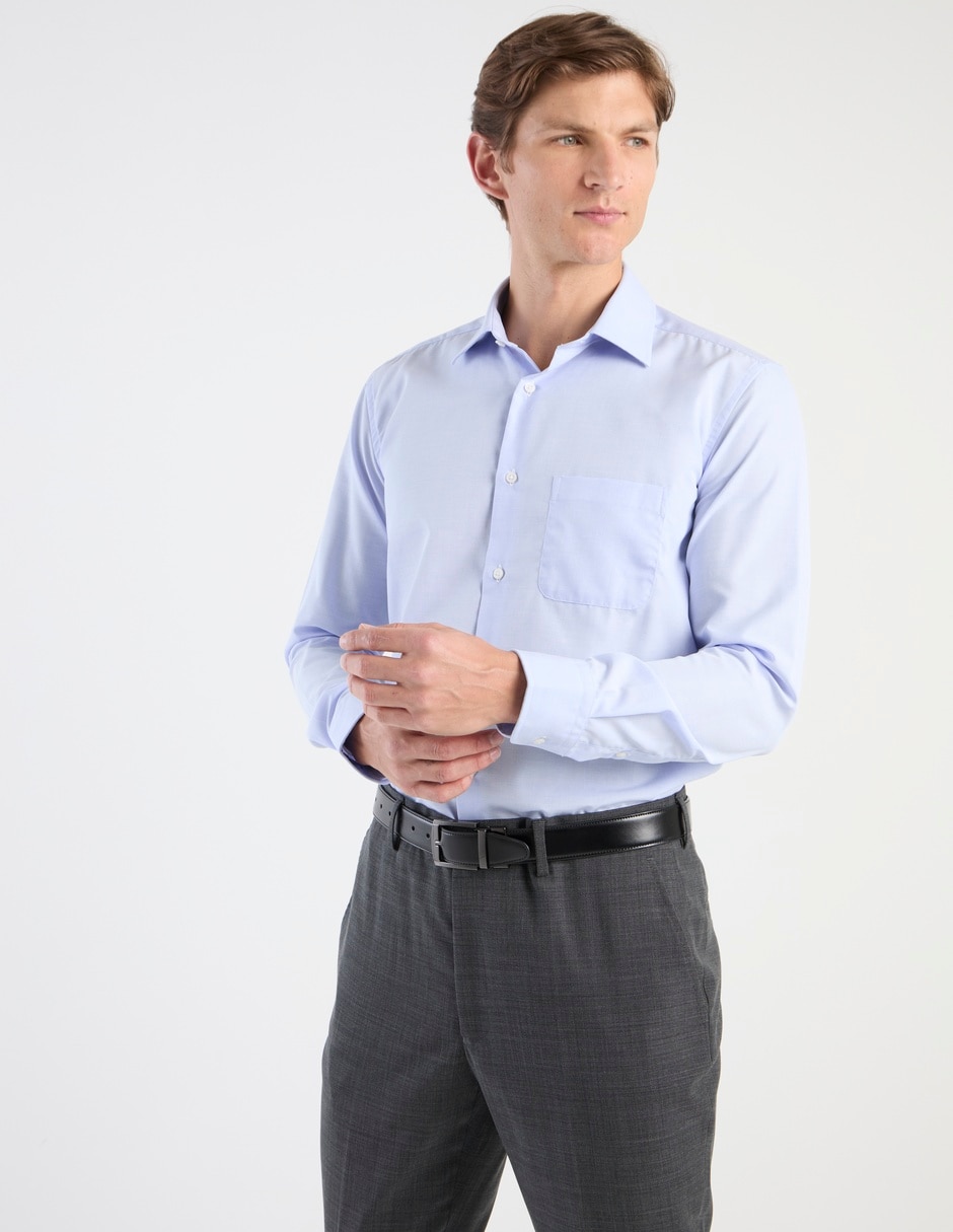 Camisa de vestir de algodón manga larga para hombre Camisa de vestir de algodón manga larga para hombre