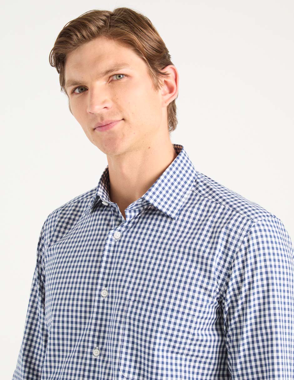 Camisa casual de algodón manga larga para hombre 4