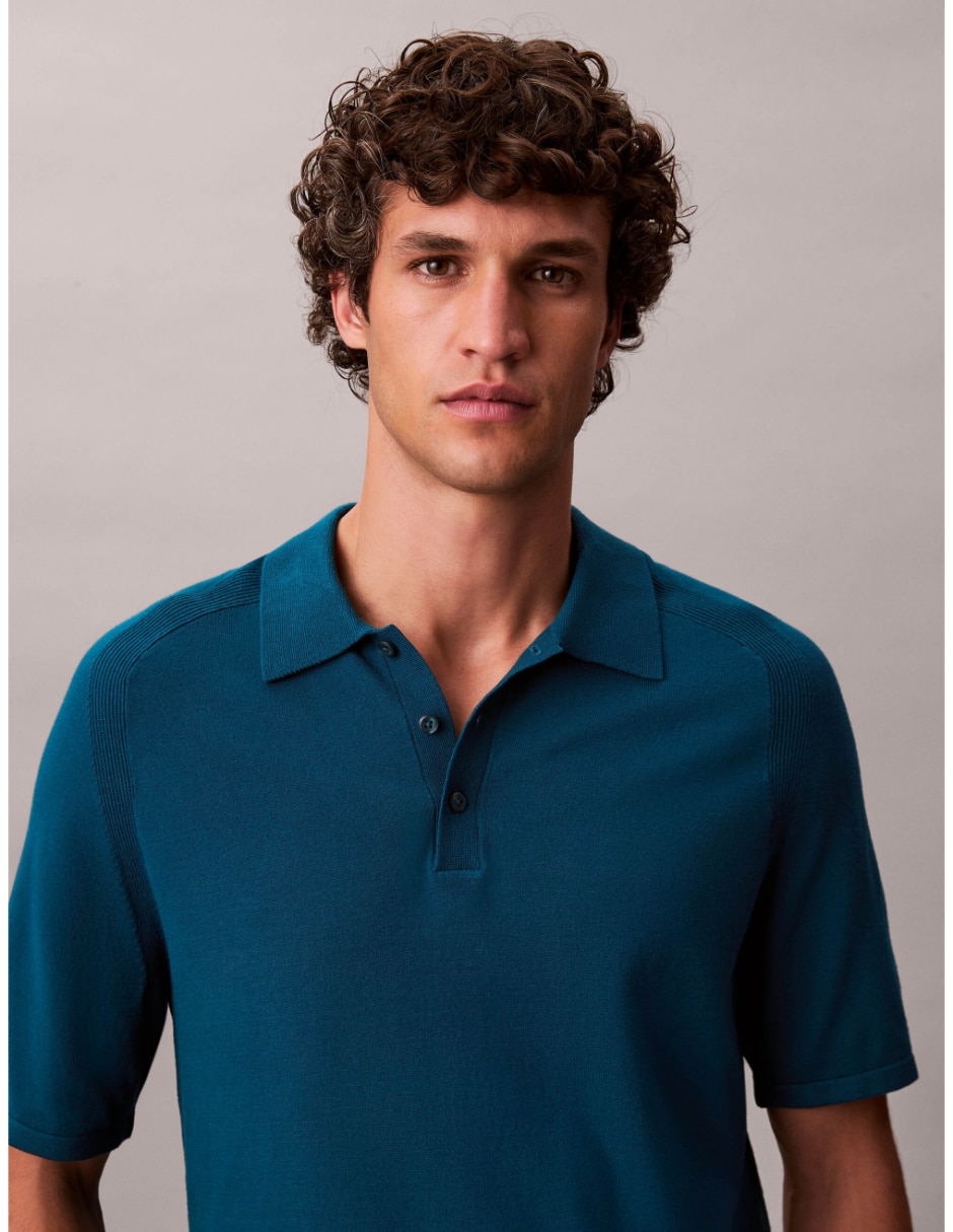 Suéter Calvin Klein cuello camisero para hombre